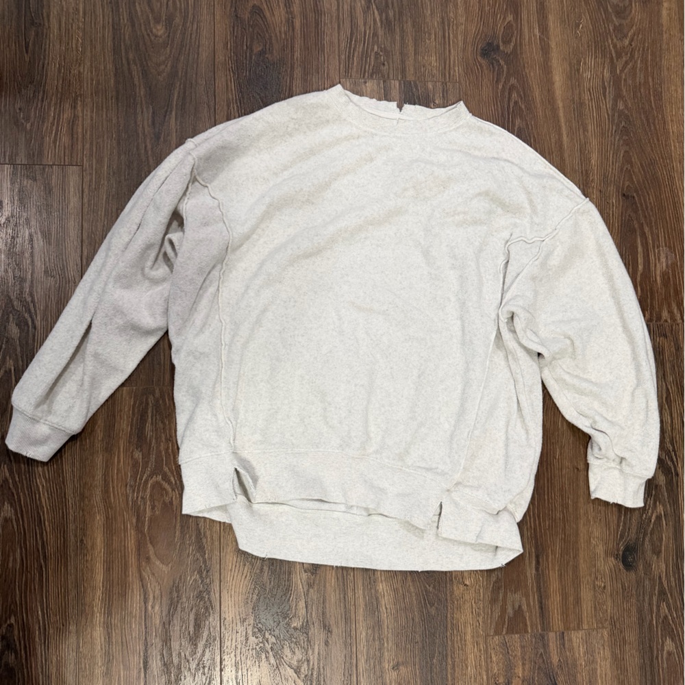Aerie Cream Crew Neck Sweater